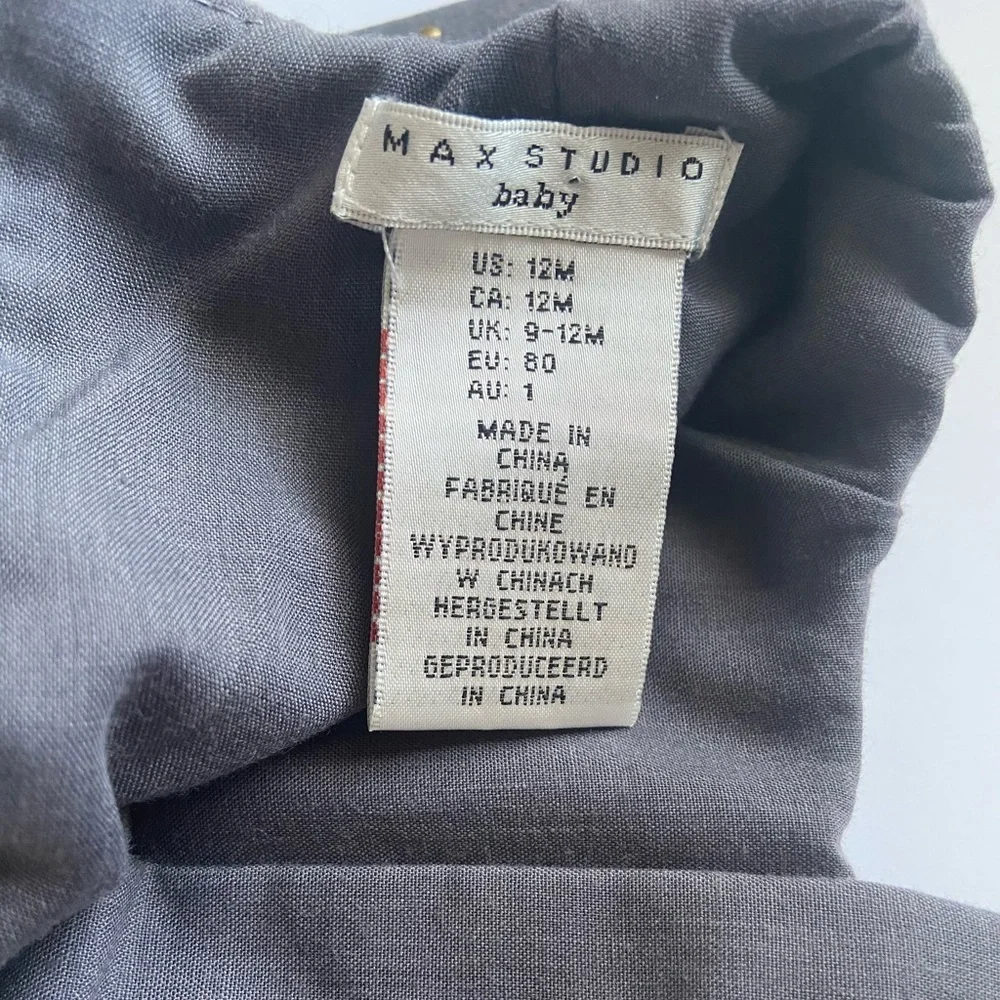 Max Studio Gray Velour Party Dress